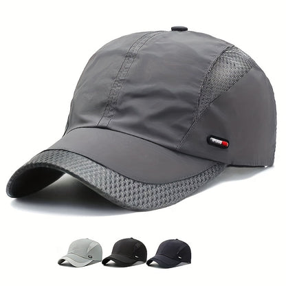 1pc Thin Section Sunshade Quick-drying Baseball Cap Mesh Cap Male Summer Breathable Outdoor Fishing Sun Hat Summer Cap, Ideal Choice For Gifts