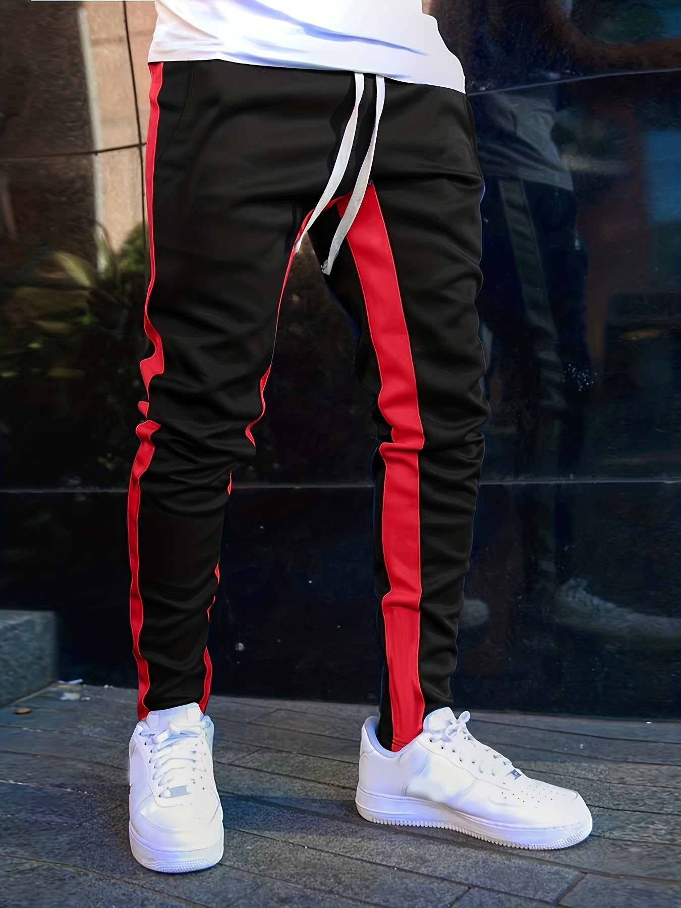 Drawstring Sweatpants Loose Fit Pants Men's Casual Joggers For Men Winter Fall Running Jogging