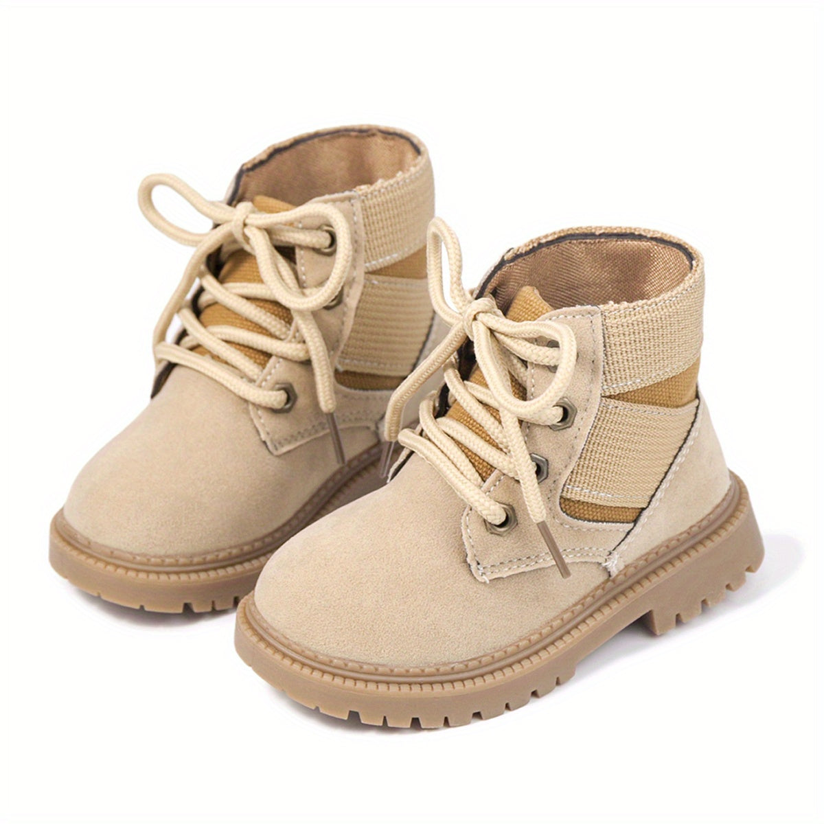 Classic Lace Up Boots For Boys Kids, Comfortable Non Slip Boots For Indoor Outdoor Travel, All Seasons