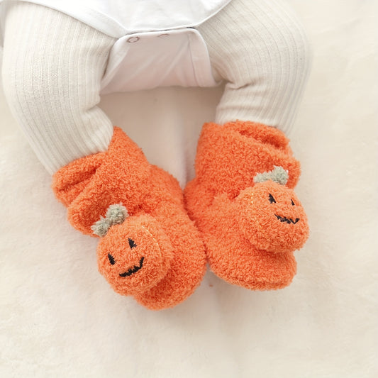 Halloween Pumpkin Baby Boots Soft Bottom Warm Cotton Shoes Cotton Boots Baby Shoes 0-18 Months