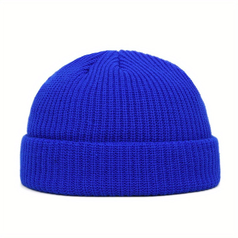 1pc Stylish Men's Knitted Hip-Hop Hat - Fashionable Street Wear Accessories for Gift Giving - Highly Elastic, Soft, and Warm