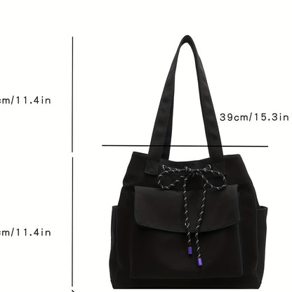 Fashion Large Capacity Tote Bag, Solid Color Shoulder Bag, Women's Casual Handbag & Purse For Commute