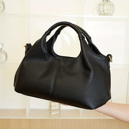 New Arrival  Vegan Leather Tote Bag - 35cm/13.78in x 22cm/8.66in x 17cm/6.7in, Zipper Closure, PU Leather with Soft Lining