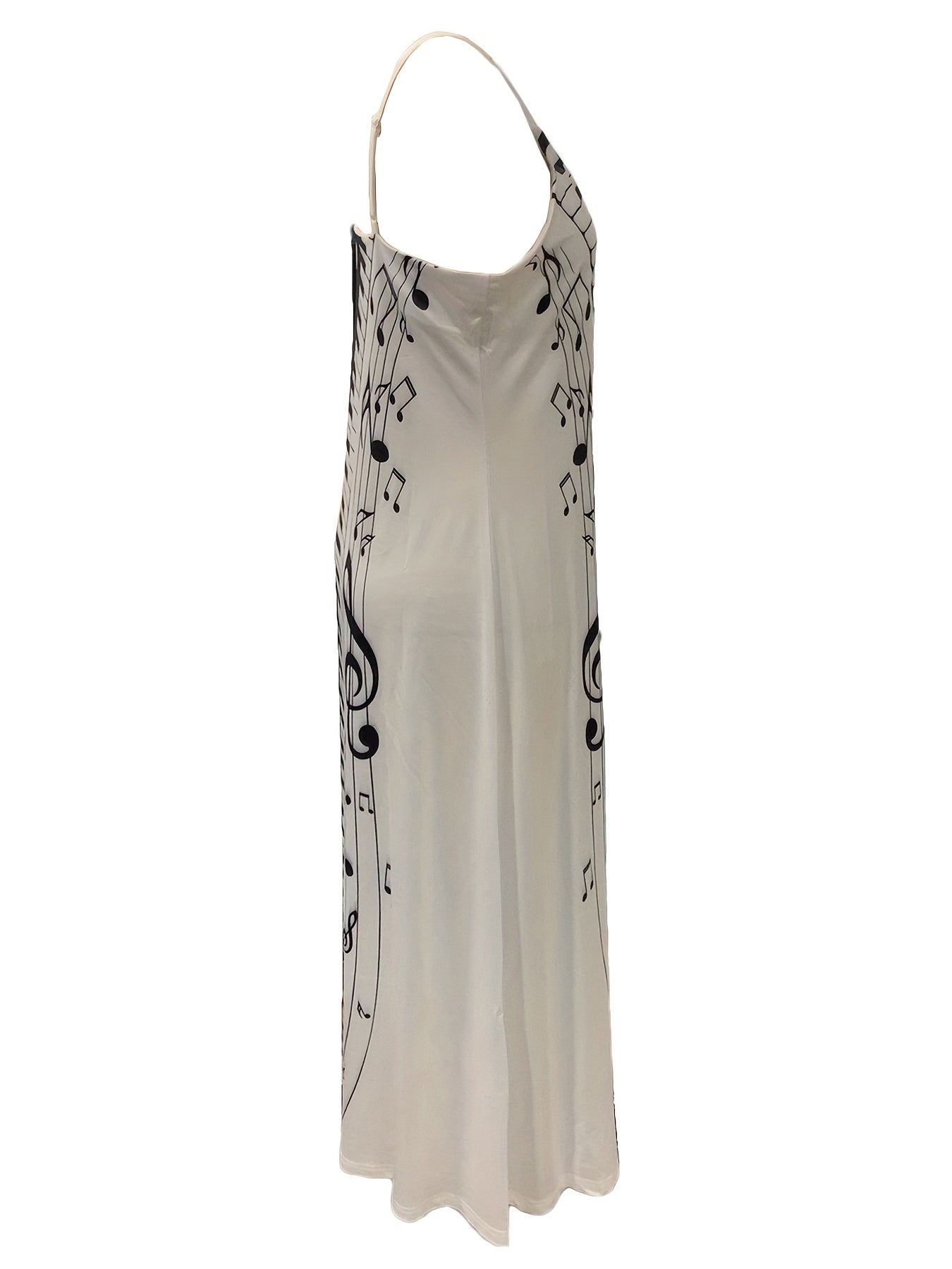 IKEARLAX Summer Elegance: Sexy Spaghetti Strap V-Neck Maxi Dress with Unique Print - Durable & Easy Care, Perfect for Any Occasion