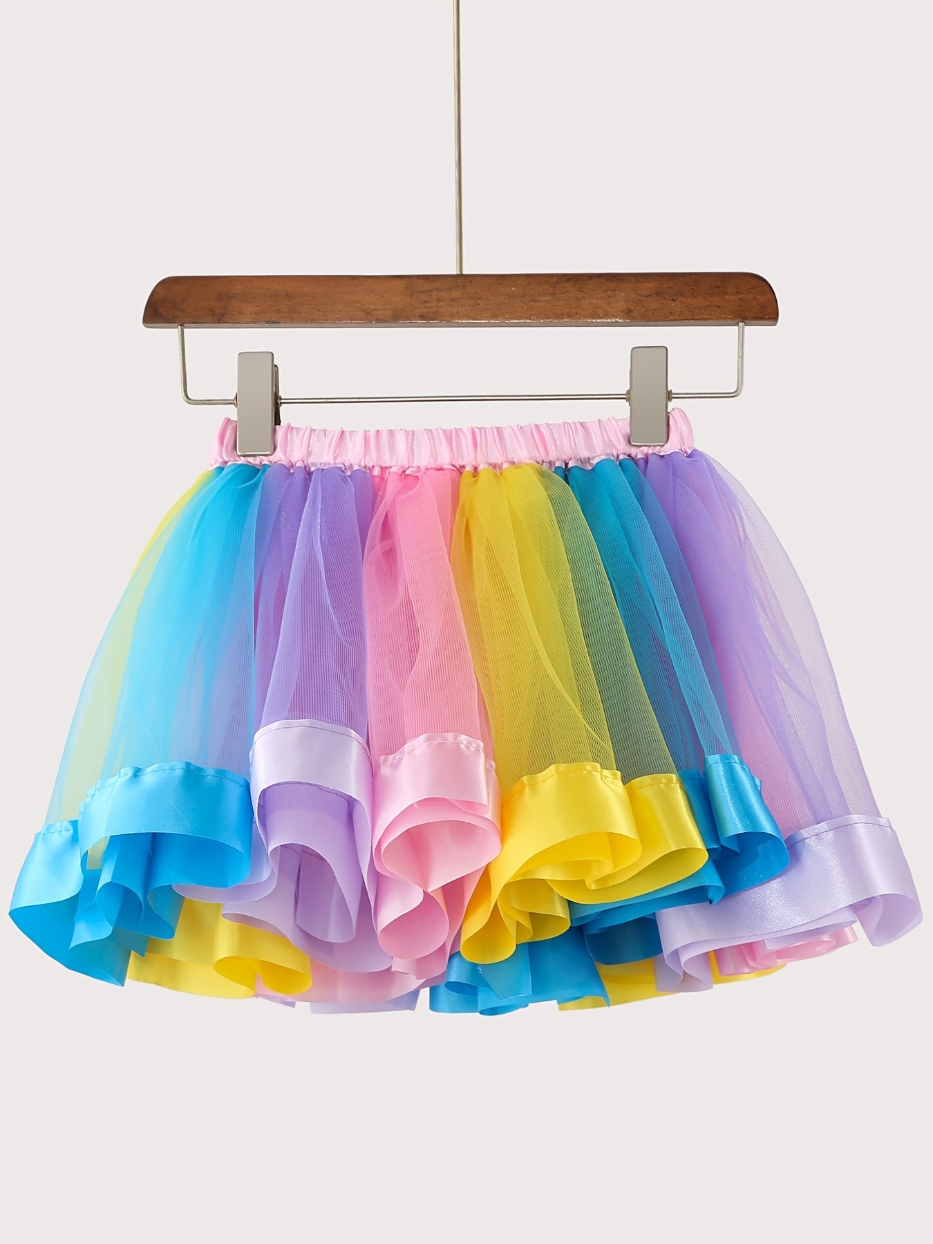 Girls Color Block Party Skirts Birthday Dress Festive Costume