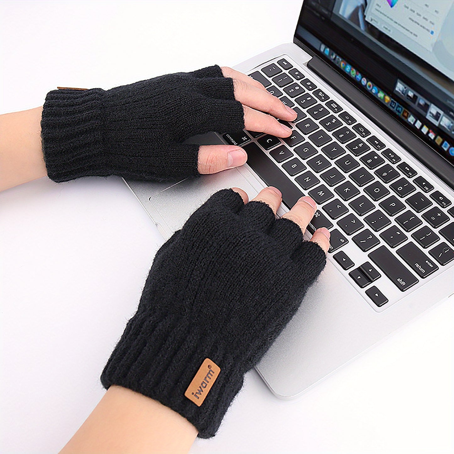 Luxurious Alpaca Wool Half-Finger Gloves - Ultra-Warm & Soft for Cool Weather - Fashionable Design - Premium Blend, Versatile Winter Accessory