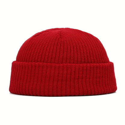 1pc Stylish Men's Knitted Hip-Hop Hat - Fashionable Street Wear Accessories for Gift Giving - Highly Elastic, Soft, and Warm