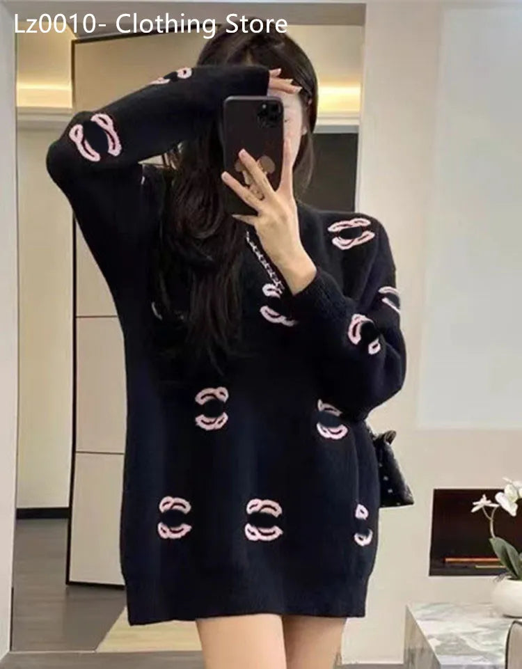 Advanced version Women's Sweaters France trendy Clothing C letter Graphic 31 Embroidery Fashion Round neck Coach channel hoodie Luxury brands Sweater tops tees