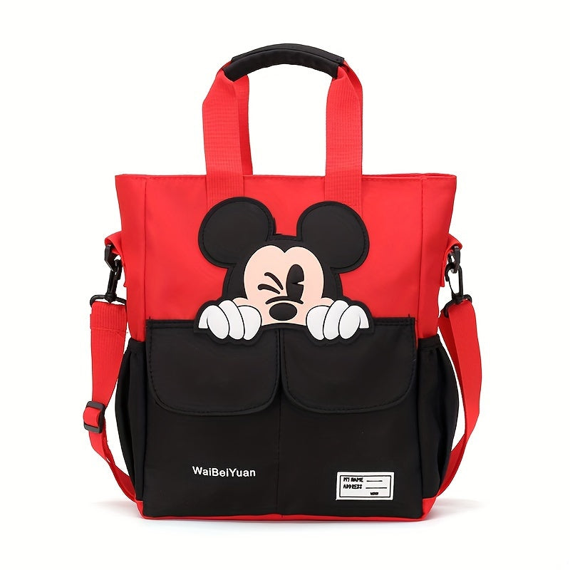 Disney Mickey Mouse Shoulder Bag, Cartoon Large Capacity Backpack, Cute Tote With Crossbody Strap