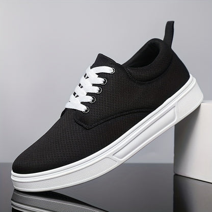 Men's Low Top Sneakers - Solid, Casual, Lace Up, Outdoor, Walking, Hiking, All Seasons, Comfortable Shoes for Everyday Wear