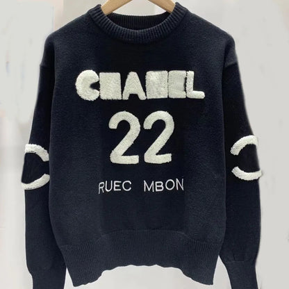 Advanced version Women's Sweaters France trendy Clothing C letter Graphic 31 Embroidery Fashion Round neck Coach channel hoodie Luxury brands Sweater tops tees