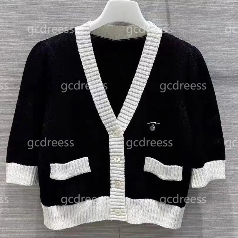 Fashion Designer Women's Sweater  Winter P Knitted Woolen Sweater Women's Versatile Casual Cardigan Personalized Party Clothing Warm and Sexy Girls' Clothing