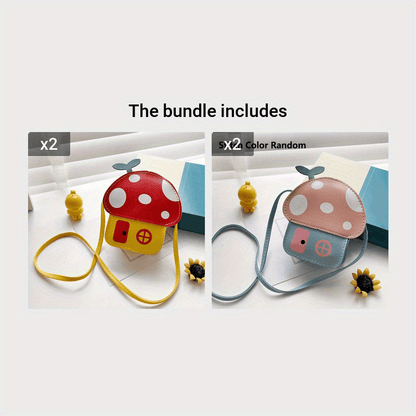 Cute Mushroom Crossbody Bag: Fashionable Accessories for Girls - Perfect Birthday Gift for Kids!