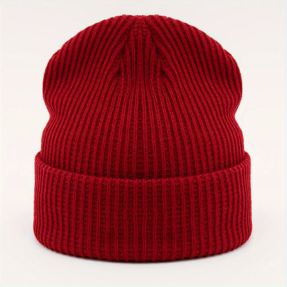 1pc Stylish Men's Knitted Hip-Hop Hat - Fashionable Street Wear Accessories for Gift Giving - Highly Elastic, Soft, and Warm