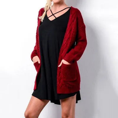 New Long Cardigan Women Long Sleeve Knitted Sweater Cardigans Autumn Winter Womens Sweaters  Jersey Mujer Invierno