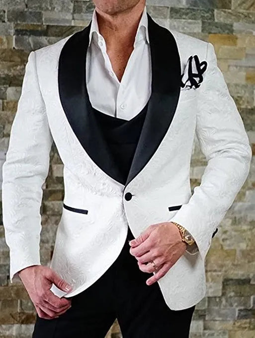 Cheap And Fine Shawl Lapell Beige One Button Groom Tuxedos Men Suits Wedding/Prom/Dinner Best Man Blazer(Jacket+Pants+Tie+Vest)