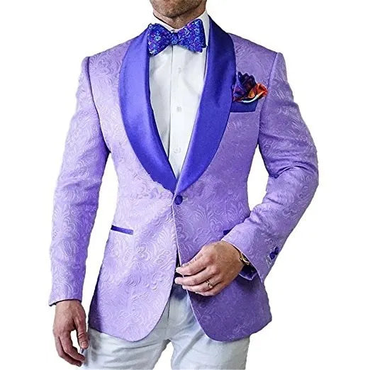 New Arrival One Button Burgundy Paisley Shawl Lapel Wedding Groom Tuxedos Men Party Groomsmen Suits (Jacket+Pants+Tie) K31